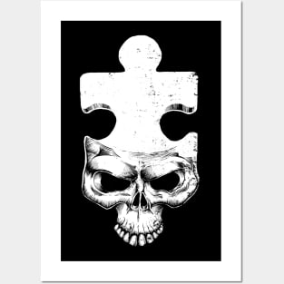 Skull Puzzle Philosopher Posters and Art